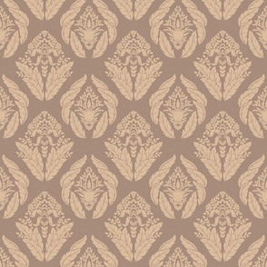 Damask in Taupe and Light Taupe - Medium Version