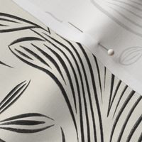 large scale // classic botanical line art - creamy white_ raisin black 02