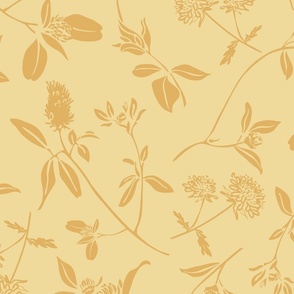 (L) Wild Clover Flowers - Honeybee Yellow