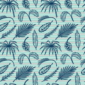 Colorful Tropical Palm Tree Leaves Striped 7
