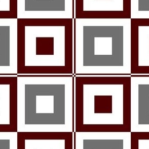 Abstract boxes maroon, white and gray large
