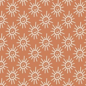 4x4 Small Neutral summer suns on brown 