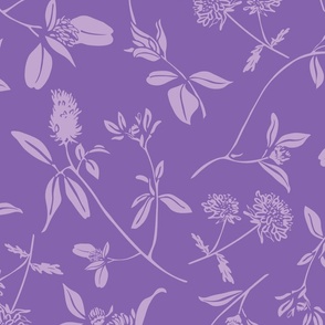 (L) Wild Clover Flowers - Violet Purple