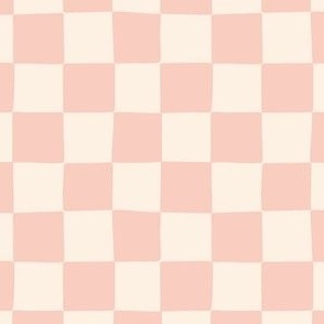 Classic Checkerboard Check in Baby Pink