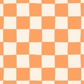 Classic Checkerboard Check in Orange