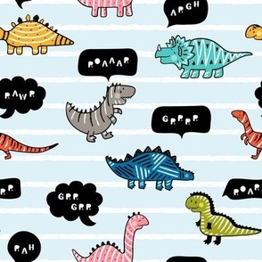 Cute Striped Dinosaurs 5