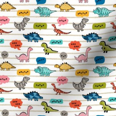 Cute Striped Dinosaurs 4