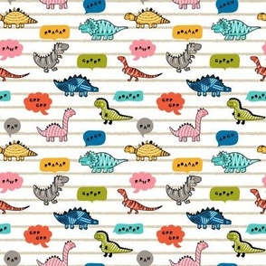 Cute Striped Dinosaurs 4