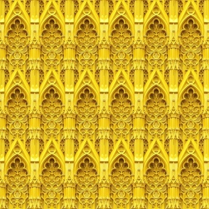 Golden Gothic Grace: Ornate Architecture-Inspired Pattern
