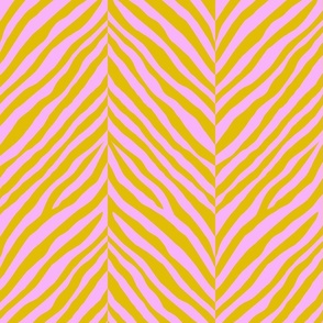 zebra herringbone_pastel pink and dijon yellow