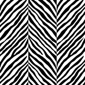 zebra herringbone_black and white