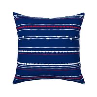 4th of July boho stripes-navy