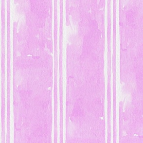 Freehand Watercolor Awning Stripes_baby pink