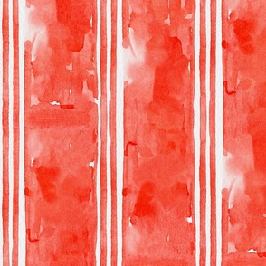 Freehand Watercolor Awning Stripes_red