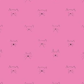 Kitty Silhouettes pink 4"