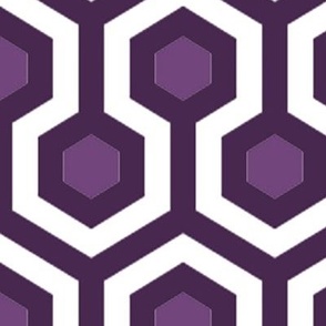 Large Mauve Purple Hexagons 