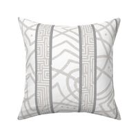 Large stripes with Wild and Maze lines_Grey on White_Vertical_Black and White Collection