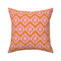Summer Ikat   2402161158 -orange, light pink, Colorful Ikat | 6in | small scale