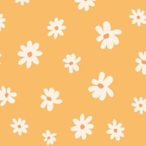 Scattered Mini Halloween Floral in Yellow