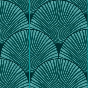 Japandi palms zen teal (LARGE)