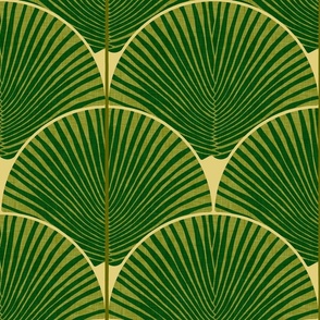 Japandi palms tropical green (LARGE)