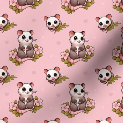 Bashful Possum Pink Floral 