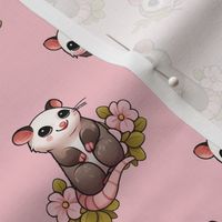 Bashful Possum Pink Floral (No Hearts)