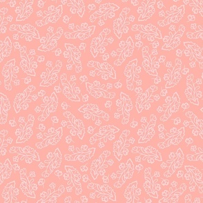 Small Floral on Peach