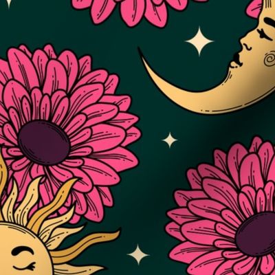 The Sun and Moon Seamless Pattern - color 1