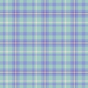 Plaid muted Green Violet Lilac (s)