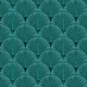 Japandi palms zen teal (SMALL)