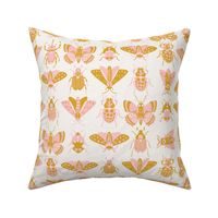 retro insects l gold pink