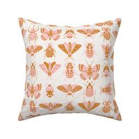 retro insects l pink red