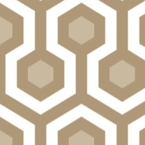 Large Tan and White Hexagons