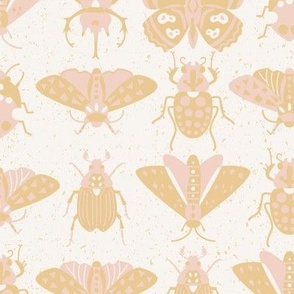 retro insects l brass light gold