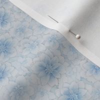 Small Blue Flowers Faded French Toile
