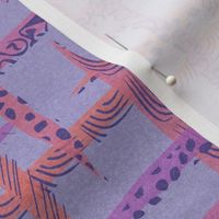 Pick Up Sticks Plaid in Sherbet and Lavender - Large