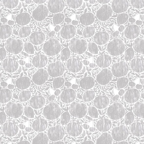 Rustic Fruits in Neutral Gray - Farmhouse Linen Texture / Medium