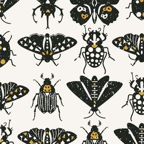 retro insects l black gold