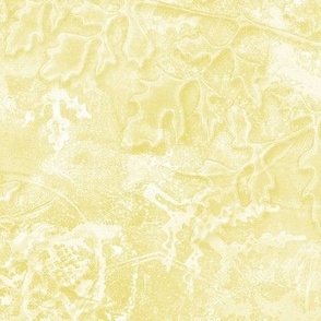 Cut Glass and Ferns Gel Print Textures in Shades of Butter Yellow