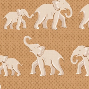 elephant parade/golden beige/large