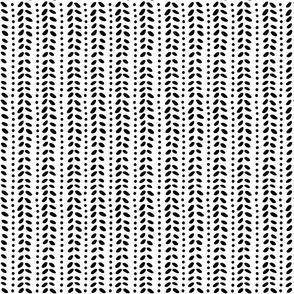(S) Rows Of Petals And Dots - Black