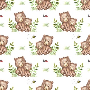 Woodland Animals Bear Baby Nursery Ladybug Bee 