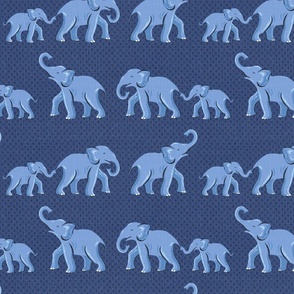 elephant parade/dark blue/medium