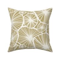 Soleil - Boho Sunburst Geometric Soft Olive Green Ivory Large