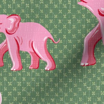 elephant parade/vibrant pink and green/large