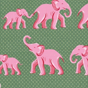elephant parade/vibrant pink and green/large
