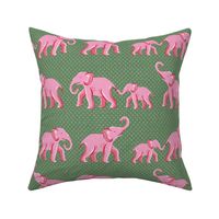 elephant parade/vibrant pink and green/medium