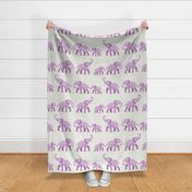 elephant parade/purple with green/large