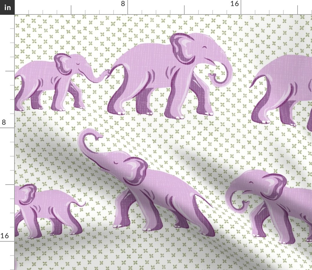 elephant parade/purple with green/large